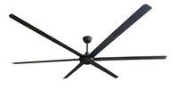 Zephyr Heavy Duty Black 8 foot Ceiling Fan w/ Control 20000 CFM 120V 6 Speed NFC8BLKHD