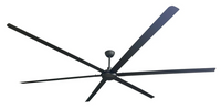 Zephyr Heavy Duty Black 10 foot Ceiling Fan w/ Control 21000 CFM 120V 6 Speed NFC10BLKHD