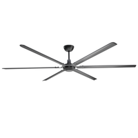 Zephyr Heavy Duty Black 10 foot Ceiling Fan w/ Control 21000 CFM 120V 6 Speed NFC10BLKHD