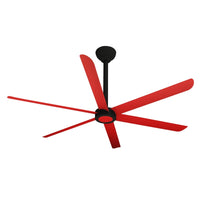 Big Air 9 foot Vibrant Red HVLS Ceiling Fan w/ Remote 2700 Sq. Ft. Coverage HVLS108BLKR