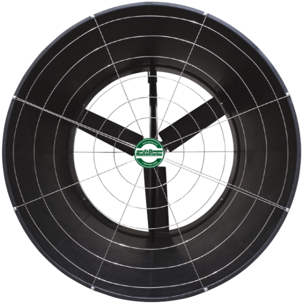 Magnum Exhaust Fan w/ Cone & Damper 58 inch 42652 CFM Variable Speed Direct Drive VMF58DP3C221A