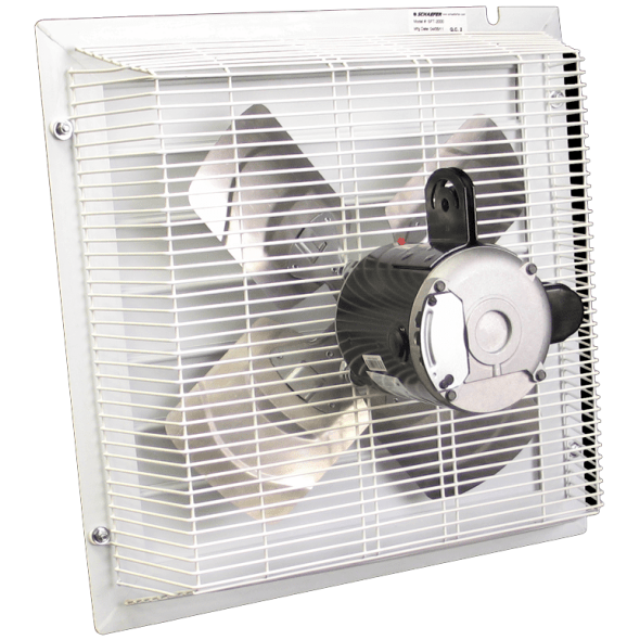 Non-Corrosive PVC Variable Speed Shutter Mounted Wall Exhaust Fan 20 inch 3120 CFM SFT-2000