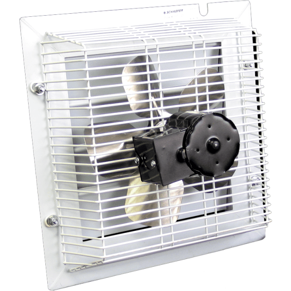 Non-Corrosive PVC Variable Speed Shutter Mounted Wall Exhaust Fan 12 inch 760 CFM SFT-1200