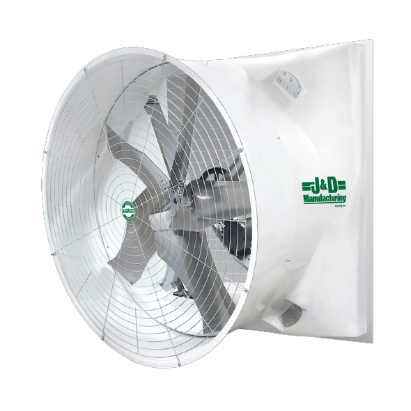 Mega Storm Fiberglass Exhaust Fan w/ AlumShutters 72 inch 42811 CFM Belt Drive VMSA72A5N31