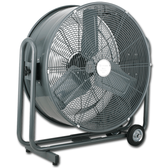 HVR Portable Tilt Drum Fan 2 Speed 24 inch 7000 CFM Direct Drive HVR24