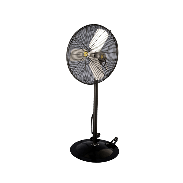 Industrial Heavy Duty Pedestal Fan w/ Wheels & Cord 24 Inch 2 Speed 3700 CFM VDF24WB2
