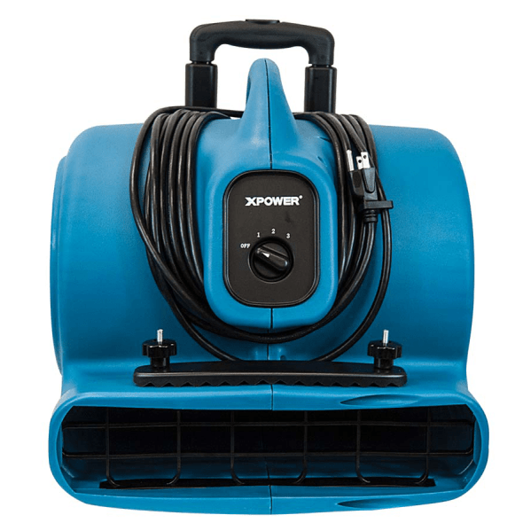 XPower Air Mover w/ Telescopic Handle, Wheels & Carpet Clamp 3 Speed 2800 CFM P-630HC