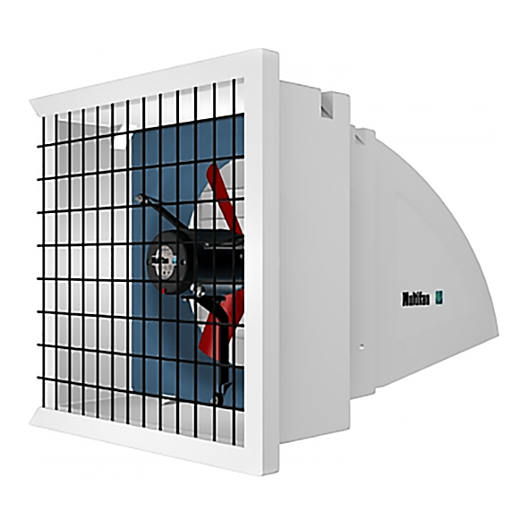 System 1 Shutter Panel Fan w/ Hood & Wireguard 24 inch 6203 CFM Variable Speed 240V S1246E2Q