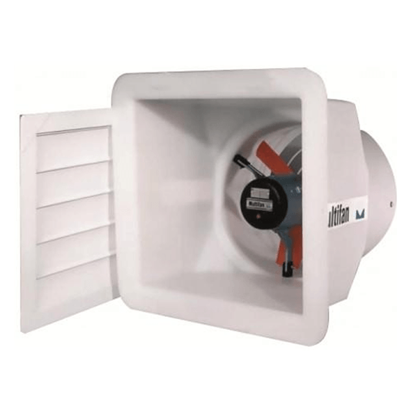 System 4 Shutter Panel Fan w/ Housing & Wireguard 18 inch 3578 CFM Variable Speed S4184E2I