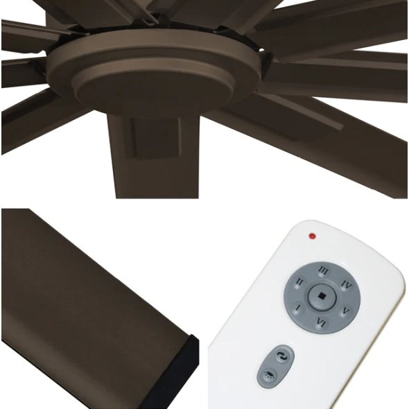Big Air Bronze 96 inch Wet Environment Industrial Ceiling Fan w/ Remote 6 Speeds ICF96WLORBUPS