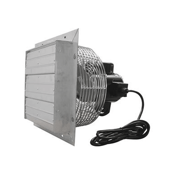 Shutter Exhaust Fan w/ Cord & Plug 12 inch Variable Speed 1080 CFM 101308