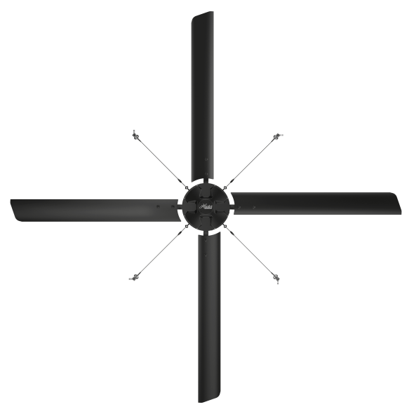 Hunter ECO HVLS Ceiling Fan 8 foot 1600 Sq Ft Coverage 3 Phase 460V 72272