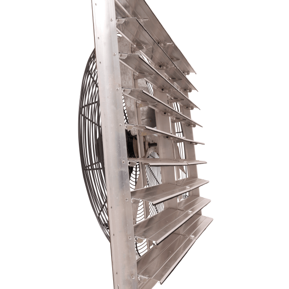Shutter Mounted Wall Exhaust Fan 36 Inch 8860 CFM Single Speed 36SF8N370