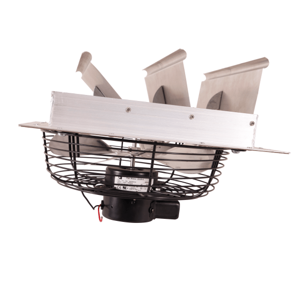 Shutter Mounted Wall Exhaust Fan 10 Inch w/ 9' Cord & Plug 650 CFM Variable Speed 10SF4V30C