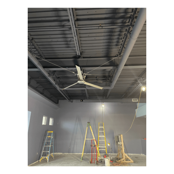 SkyBlade MiniProp 8 foot HVLS Ceiling Fan w/ Remote 5024 Sq Ft Coverage 3 Phase 230 Volt MP-0824-523-3