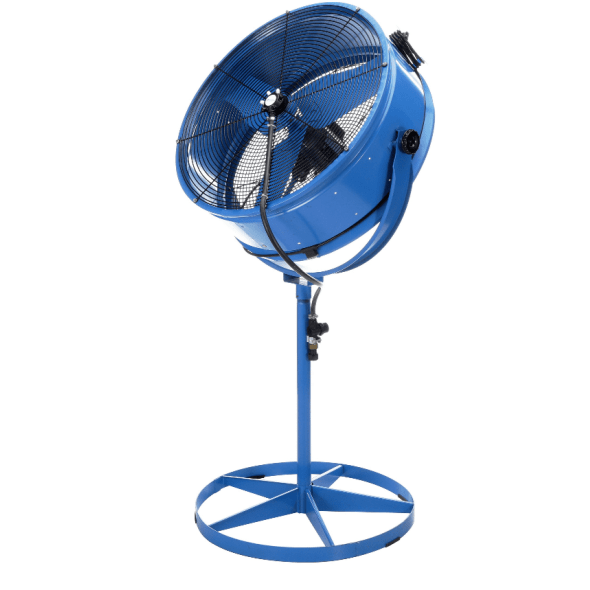 Misting Barrel Pedestal Fan 30 inch w/ 10' Cord & Plug 2 Speed 8800 CFM AMF-30-B