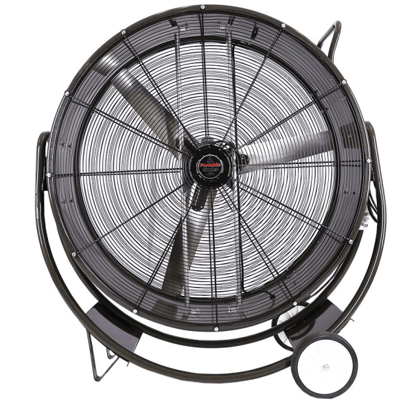 HBPC Portable Cooler Tilt Barrel Fan w/ Cord & Plug 42 inch 230 Volt 13600 CFM Direct Drive HBPC4213-230-1PH