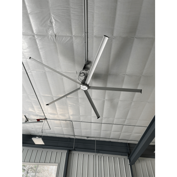 SkyBlade Shop Prop 10 foot HVLS Ceiling Fan w/ Remote 7850 Sq Ft Coverage 3 Phase 480 Volt SP-1030-546-3