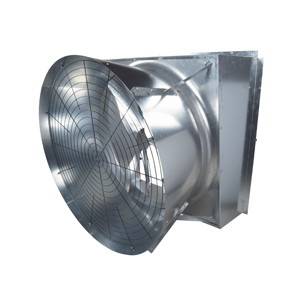 V-Fan Galvanized Slant Wall Exhaust Fan w/ Cone 54 inch Variable Speed 33400 CFM 230 Volt 954260-1