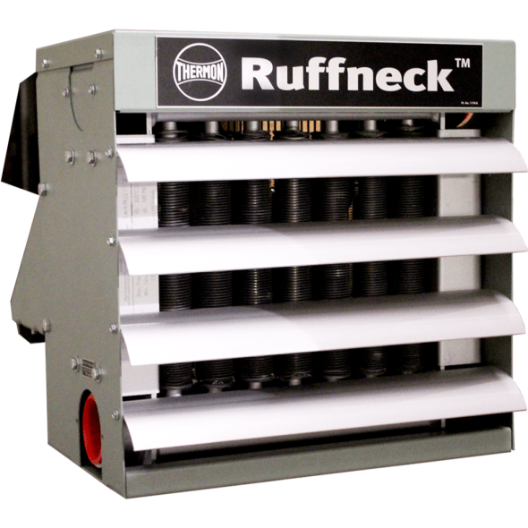 Ruffneck AH Heat-Exchanger Unit Heater 5/8" tension-wound finned tubing @ 10 fins/inch (.065" tubewall thickness) Choose Options AH-24A-A