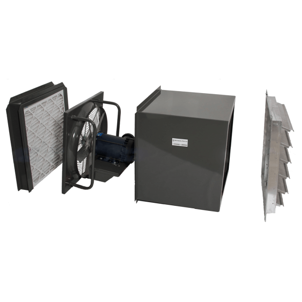 MONARCH - Explosion Proof Filtered Exhaust Fan 18 inch 3150 CFM Direct Drive 3 Phase NCFE18-C-3-E