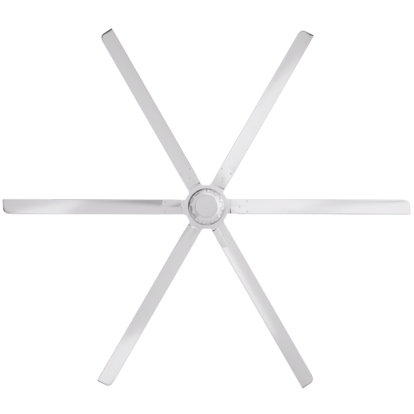 ZEPHYR HD - Heavy Duty Silver 8 foot Ceiling Fan w/ Control 20000 CFM 120V 6 Speed NFC8SLVHD