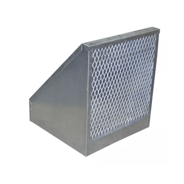 36" Galvanized Weather Hood w/ Birdscreen WHA36