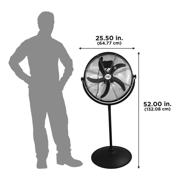 Maxx Air Tilting Outdoor Rated Pedestal Fan 20 inch 4600 CFM 3 Speed HVPF20OR