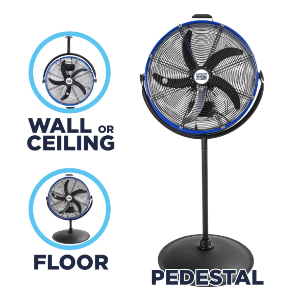 Maxx Air Tilting Outdoor Rated Pedestal Fan 20 inch 4600 CFM 3 Speed HVPF20OR