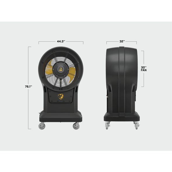 Torrent Portable Atomized Misting Fan W/ 35 Gal Tank 6874 CFM F-TOR1-3001