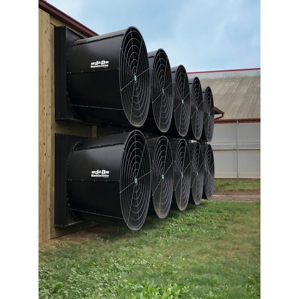Magnum Exhaust Fan w/ Cone & Damper Door 58 inch 41385 CFM Direct Drive 3 Phase VMF58DP3C223C