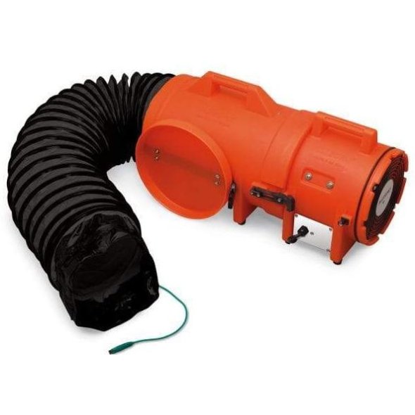 Explosion Proof  Confined Space Ventilation Blower 8 inch 900 CFM w/ Canister and 15 ft. Duct 9538-15