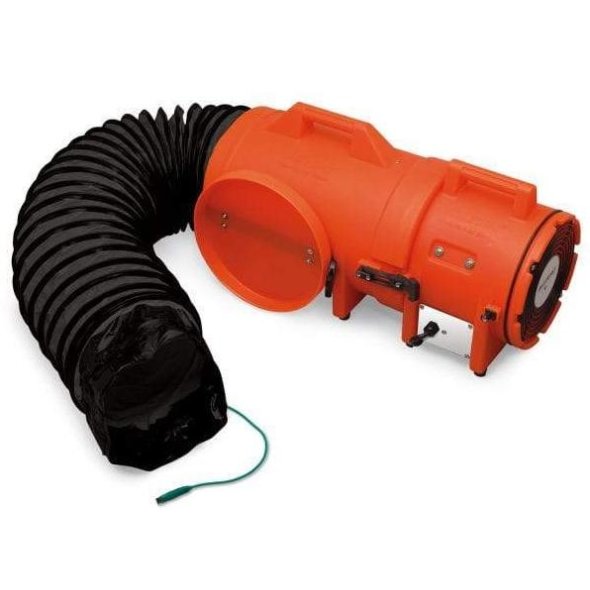 Explosion Proof Axial Confined Space Blower 12 inch w/ Canister & 15' Duct 1484 CFM 9548-15