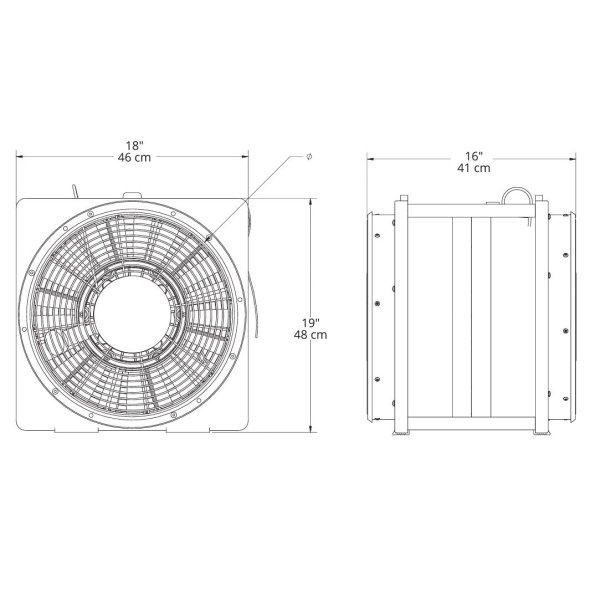 RamFan EFi120 High Performance Turbofan Confined Space Blower 16 inch 3750 CFM