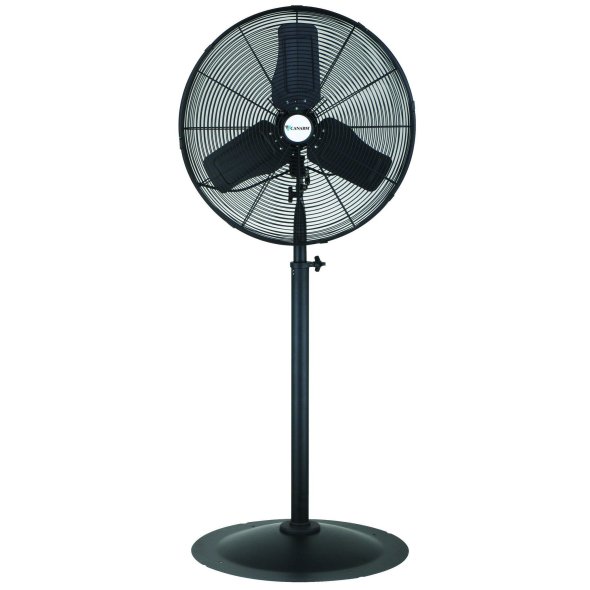 Commercial Oscillating Pedestal Fan 3 Speed  24 inch 6600 CFM PBKD24-OSC
