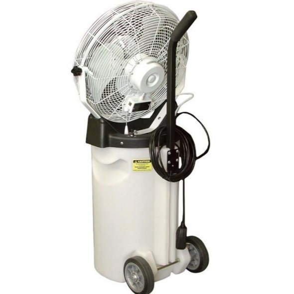 Versa Mist 18 inch 3 Speed Misting Fan w/ 14 Gal Tank & Wheeled Cart 2200 CFM PVM18C