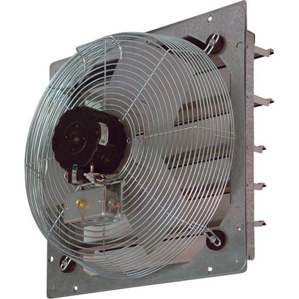 TPI Wall Exhaust Fan w/ Shutters 14 inch 1520 CFM 3 Speed CE14-DS