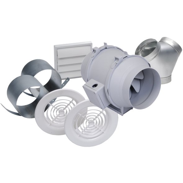 TD Mixvent Deluxe Exhaust Fan Kit 6 inch 293 CFM KIT-TD150-DV