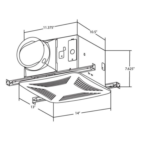 PC Premium Choice Bathroom Exhaust Fan 6 inch Duct Outlet 110 CFM PC110XP