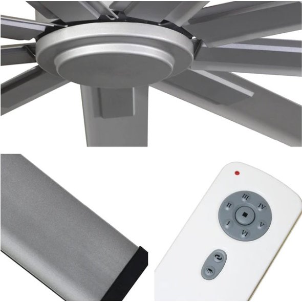 Big Air Brushed Nickel 96 inch Ceiling Fans w/ 6 Speed Remote ICF96UPS
