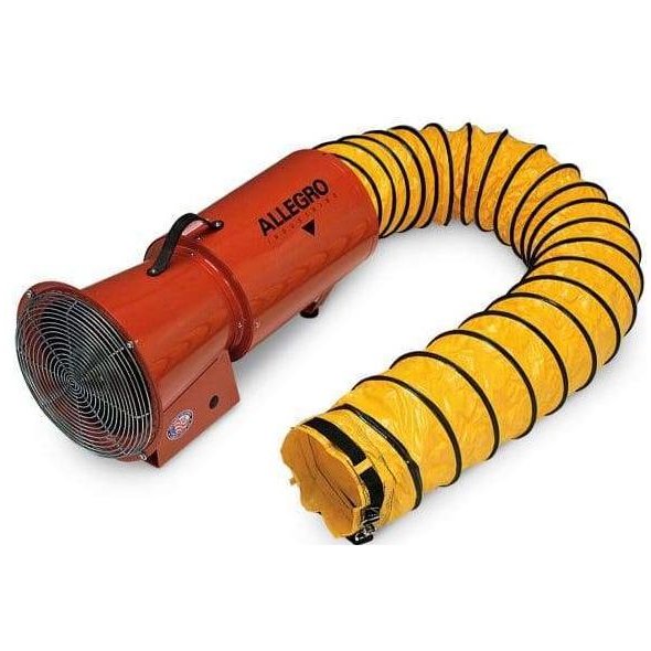 Confined Space Ventilator Fan DC Motor 8 inch w/ 15' Duct 1150 CFM 9506-01
