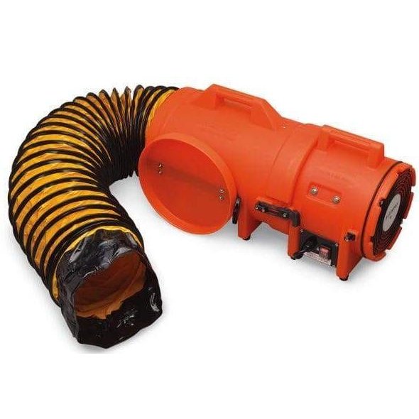 Confined Space Ventilator Blower DC Motor w/ 15' Duct 8 inch 816 CFM 9536-15