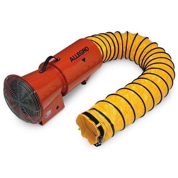 Confined Space Ventilator Fan DC Motor 8 inch w/ 15' Duct 796 CFM 9537-15