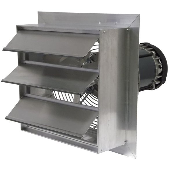 AX Explosion Proof Aluminum Wall Exhaust Fan w/ Shutters 16 inch 2580 CFM 3 Phase AX16-4M