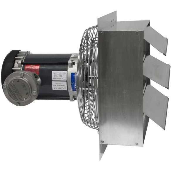 AX Explosion Proof Aluminum Wall Exhaust Fan w/ Shutters 16 inch 2580 CFM 3 Phase AX16-4M