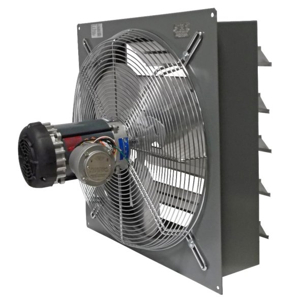 SD Explosion Proof Wall Mount Exhaust Fan w/ Shutters 24 inch 5500 CFM SD24-XPF