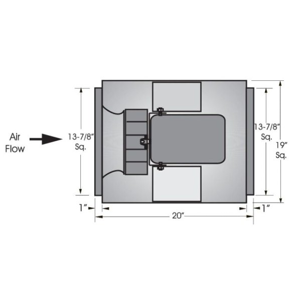 Square Inline Duct Fan 10 inch 1505 CFM Direct Drive SQD10501