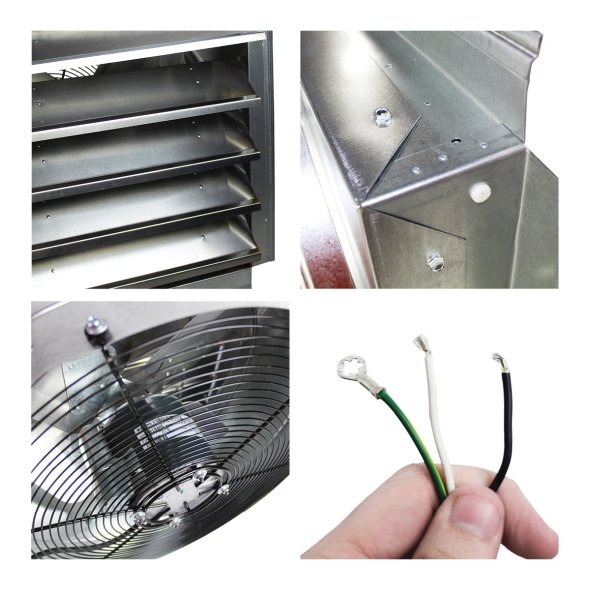 Maxx Air Exhaust Fan w/ Shutters 1 Speed 18 inch 3000 CFM Direct Drive IF18UPS