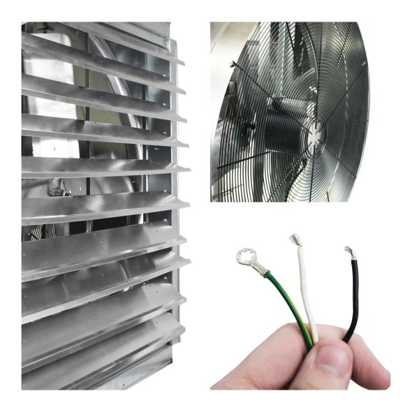 Maxx Air Exhaust Fan w/ Shutters 1 Speed 36 inch 9000 CFM Direct Drive IF36