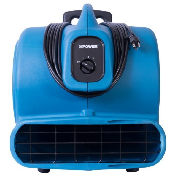 XPower Air Mover w/ Teloscopic Handle and Wheels 3 Speed 3200 CFM P-800H-BLUE
